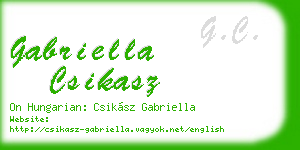 gabriella csikasz business card